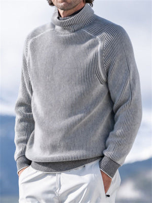 Leisure Solid Jumper Turtleneck Knitted Sweaters for Men