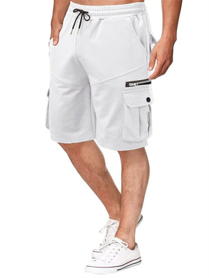 Male Modish Plus Size Elasticated Waist Pockets Shorts