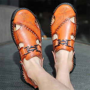 Men's Summer Breathable Handsewn Soft Cow Leather Sandals