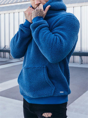 Men's Keep Warm Plush Sports Hoodies with Pocket