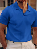 Men's Summer Slim Fit Lapel Simple Short Sleeve Shirt