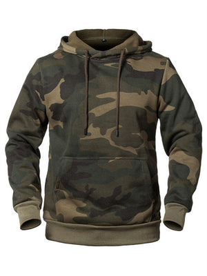 Camouflage Thicken Warm 100% Cotton Long Sleeve Hoodies for Men