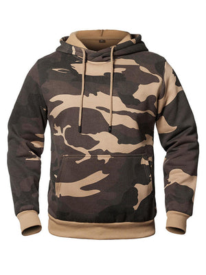 Camouflage Thicken Warm 100% Cotton Long Sleeve Hoodies for Men