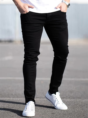 Men's Black Fashionable Skinny Stretch Jeans