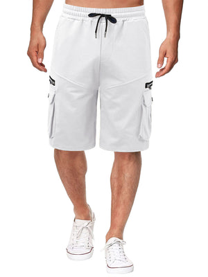 Male Modish Plus Size Elasticated Waist Pockets Shorts