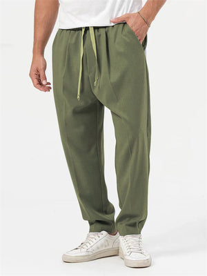 Men's Simple Oversized Drawstring Hem Shirt + Baggy Pants