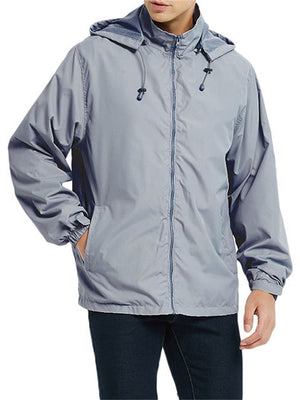 Male Windproof Waterproof Detachable Hooded Coat