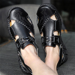 Men's Summer Breathable Handsewn Soft Cow Leather Sandals