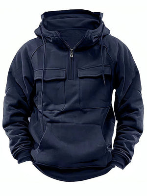 Men's Super Cool Motorcycle Thickened Hoodies for Winter