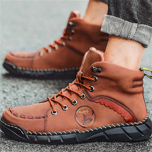 Men's Cool Wear-resistant High Top Round Toe Boots