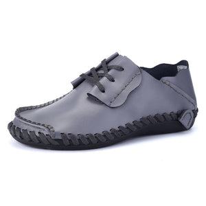 Men's Casual Stitching Plus Size Slip On Driving Leather Shoes