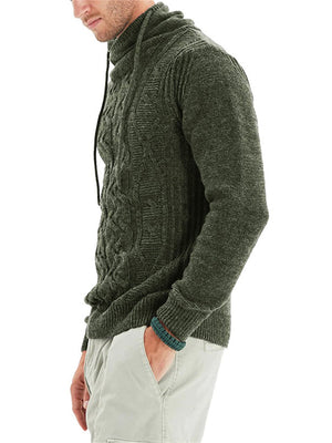 Slim Fit Long Sleeve Half Turtleneck Knitwear Men's Sweater