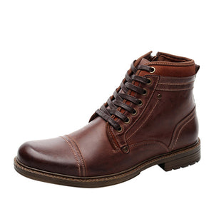 Mens Vintage Non Slip Breathable Lace Up Hipster Boots