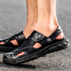 Men's Spring Summer Trendy Genuine Leather Beach Sandals