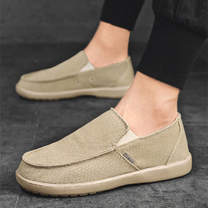 Men's Low Top Slip-On Breathable Plain Canvas Shoes