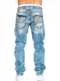 Fashion Mens Hip-Hop Straight Jeans