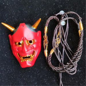 Personality Evil Demon Horn Skull Mask Pendant Necklace