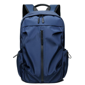Men Solid Color Business Backpack With USB Charging Port