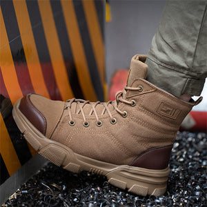 Men's Casual Round Toe Non Slip Thick Sole Hiking Ankle Boots