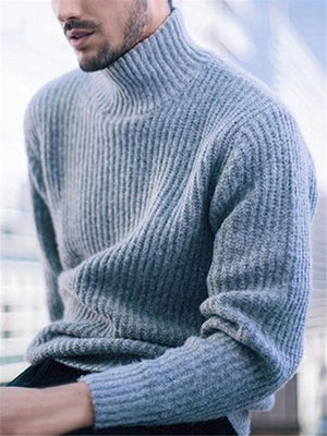 Winter Long Sleeve Knit Turtleneck Sweater For Men