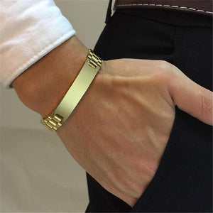 Men’s Stainless Steel Bracelet Wristband with Ornament