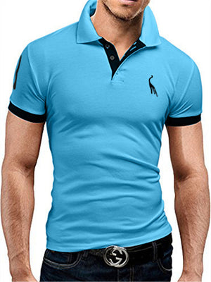 Business Solid Color Short Sleeve Polo Shirts For Men