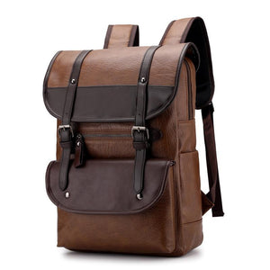 Stylish Leather Casual Multifunction Travel Backpack