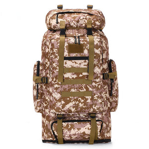 Men's Outdoor Camping Longer Large-capacity Military Camouflage Hiking Mountaineering Backpack