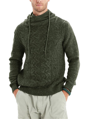 Slim Fit Long Sleeve Half Turtleneck Knitwear Men's Sweater