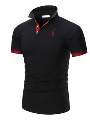 Business Solid Color Short Sleeve Polo Shirts For Men