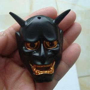 Personality Evil Demon Horn Skull Mask Pendant Necklace