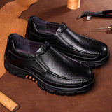 Mens Breathable Leather Casual Business Ankle Shoes