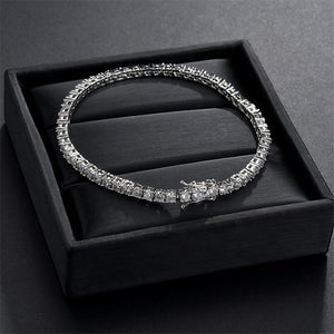 Silver Minimalist Zircon Stone Bracelet