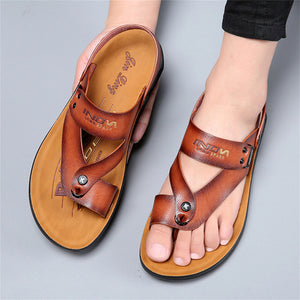 Stylish Leisure Non-slip PU Leather Sandals for Men