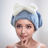 Cute Candy Color Bowknot Hair Towel Wrap