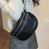 Faux Leather Crossbody Sling Bag