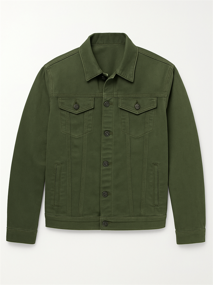 Men's Casual Button Up Denim Jacket