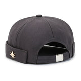 Maple Leaf Rivet Dome Hat Portable Hip Hop Skullcap