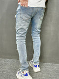 Men's Fashion Streetwear Skinny Ripped Jeans