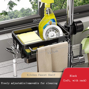 Adjustable Angle Removable Faucet Organizer Kitchen Shelf