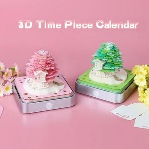 3D Tree House Calendar Tear-off Memo Pad with Lights