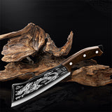 Hand Forged Black Dragon Carving Chef Knife