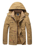 Men's Winter Warm Fleece Lined Hooded Parka Jackets