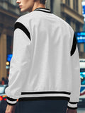 Men's Stand Collar Single-Breasted Baseball Jacket