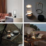 Portable Table Lamp USB Rechargeable Wireless Atmosphere Lamp Crystal Lantern