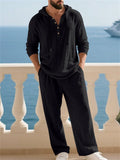 Men's Cozy Relaxed Fit Summer Resort Wear Linen Sets