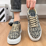 Cloud Embroidery Cozy Cotton Cloth Casual Shoes for Men