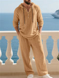 Men's Cozy Relaxed Fit Summer Resort Wear Linen Sets