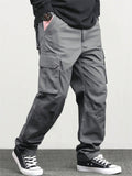 Men's High Steet Straight-Leg Multi Pockets Cotton Cargo Pants