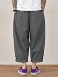 Men's Japanese Style Elastic Waist Baggy Balloon Pants